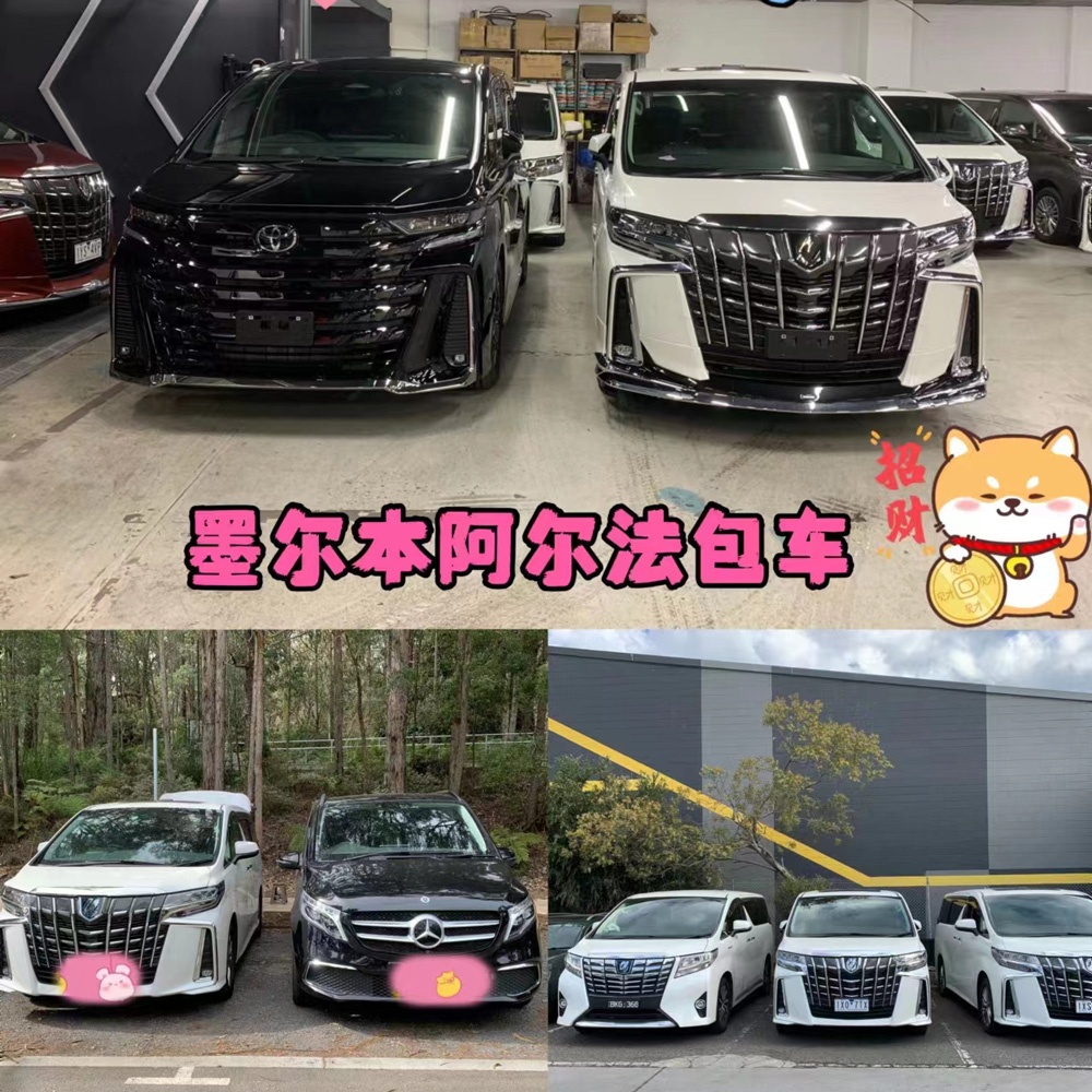 【Melbourne墨尔本包车】7座商务丰田埃尔法Toyota Alphard中文司导包车游玩