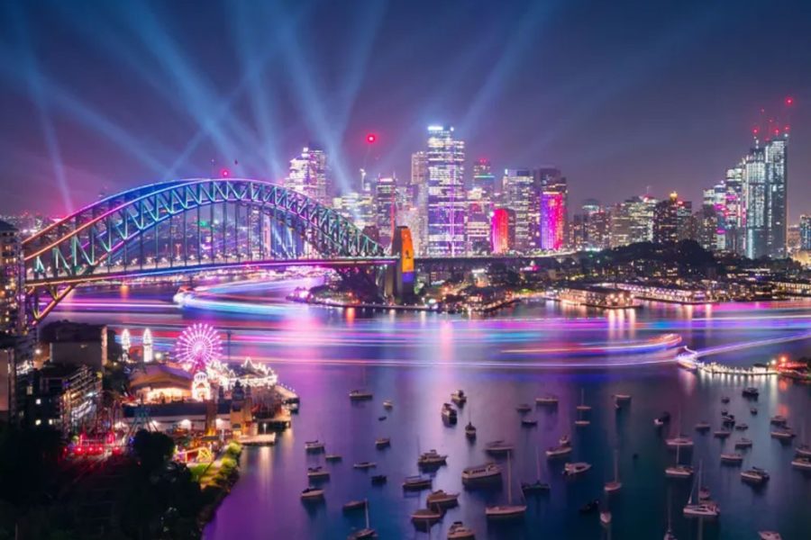 悉尼 Sydney Vivid Light and Music Festival Cruise灯光音乐节海港游船